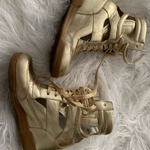 Marc by Marc Jacobs metallic sneaker wedges